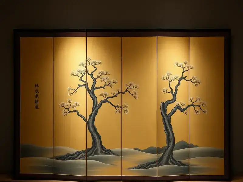 再生した屏風